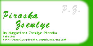 piroska zsemlye business card